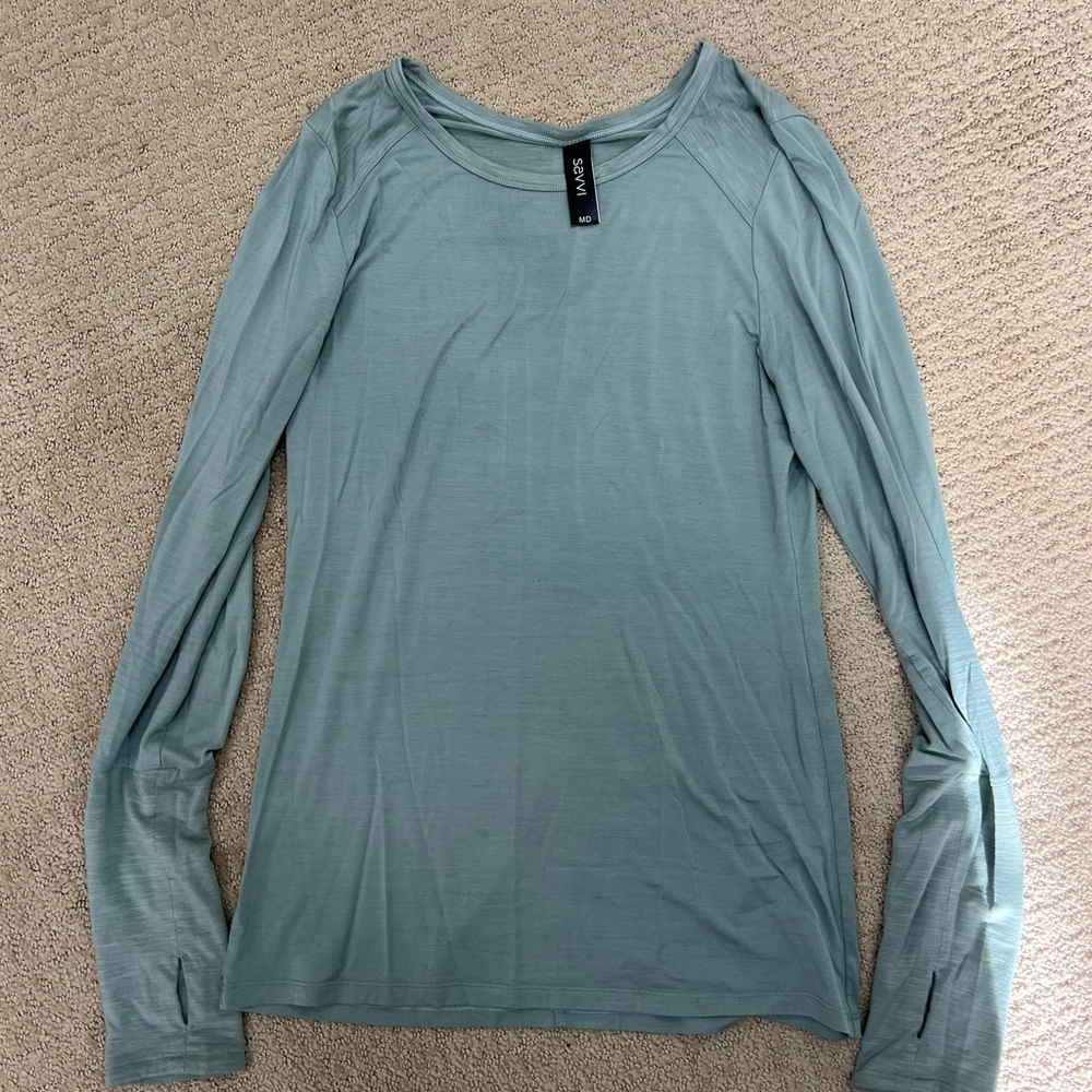 Athleta Seafoam Long Sleeve Top